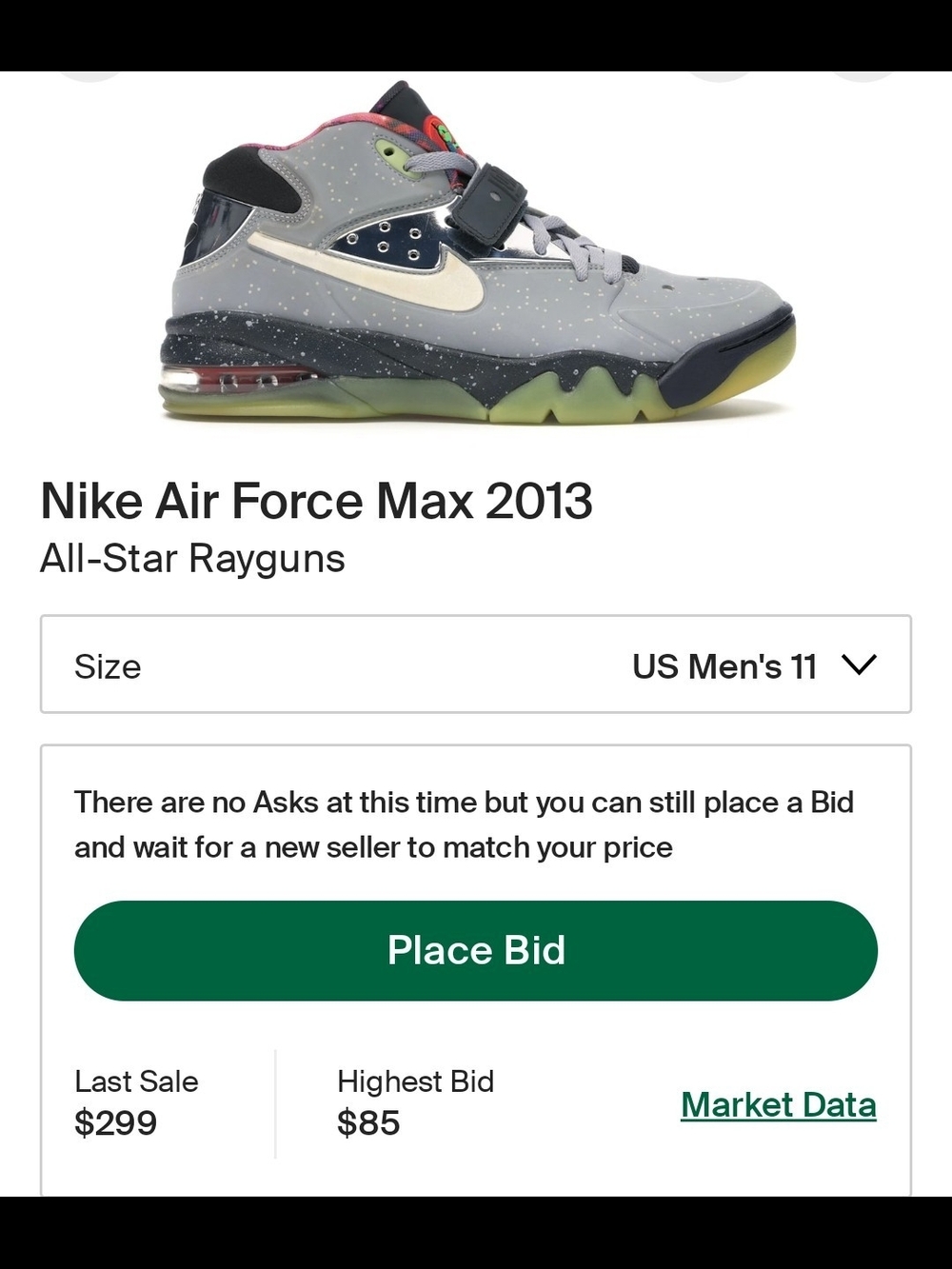 Nike Air Force Max Sneakers All-Star Rayguns - Picture 9 of 9